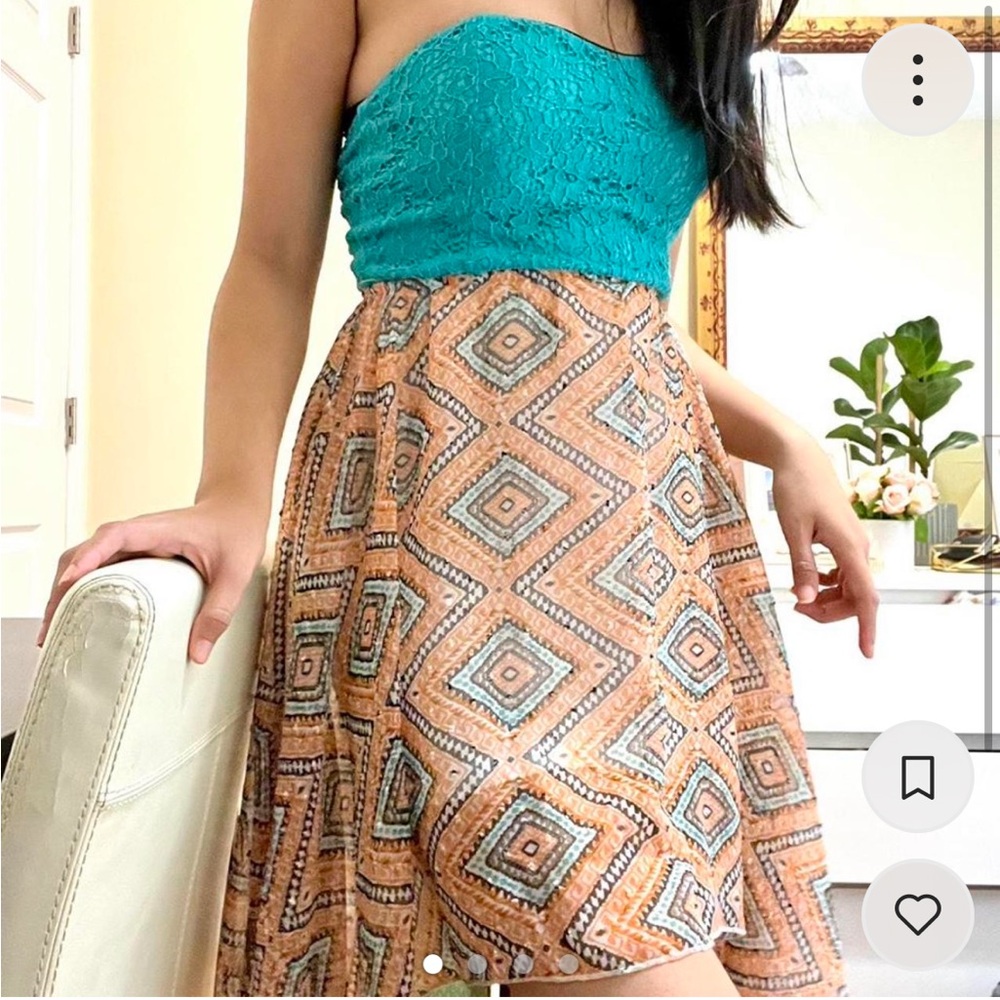 BNWT Padded asymmetrical strapless dress